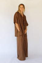 Flow Shirt in Cocoa by Hobo & Hatch, alternate view