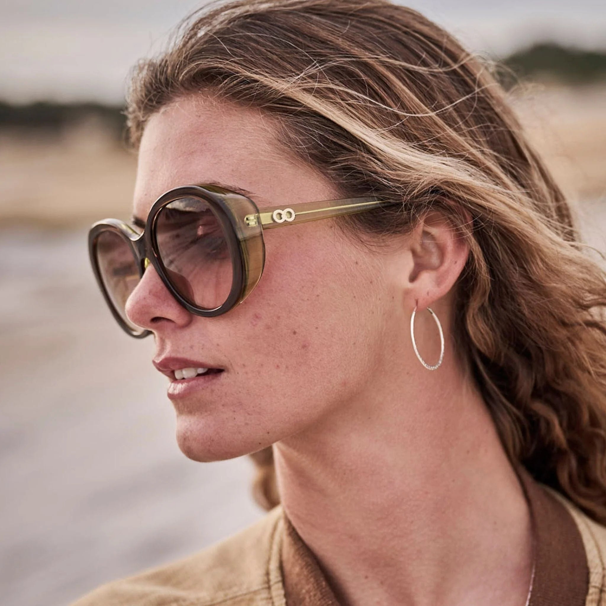 Drummer 2.0 sunglasses in Brown Light Green by Childe, alternate view