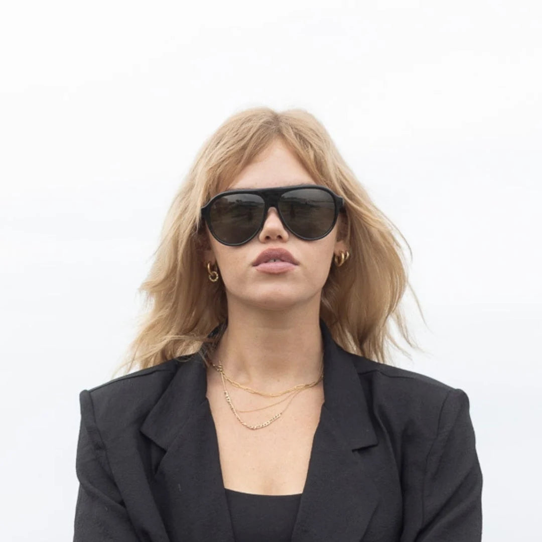 Reed sunglasses in Gloss Black by Childe, alternate view