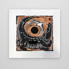 The Dance – colour lino print by Kyeesha Sky Stack
