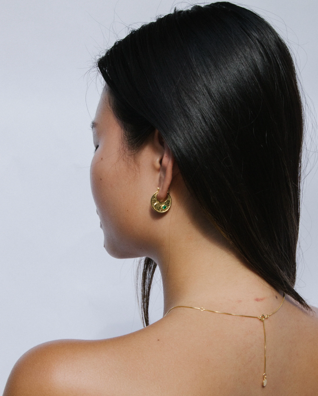 Selene Statement Hoops by Hobo & Hatch, alternate view