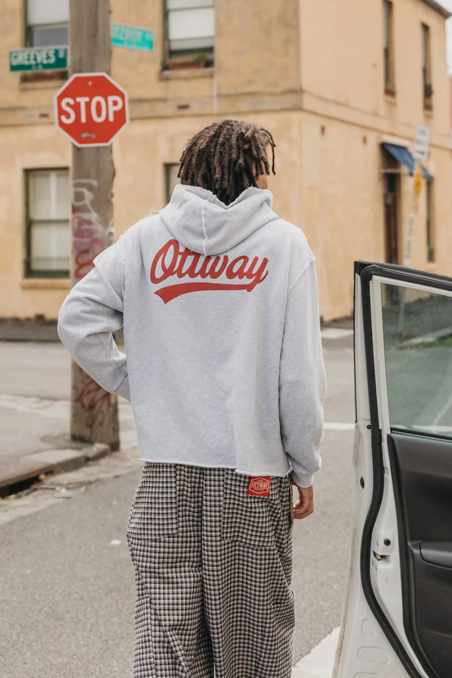 Everyday Hoodie in Light Grey by Ottway the Label, alternate view