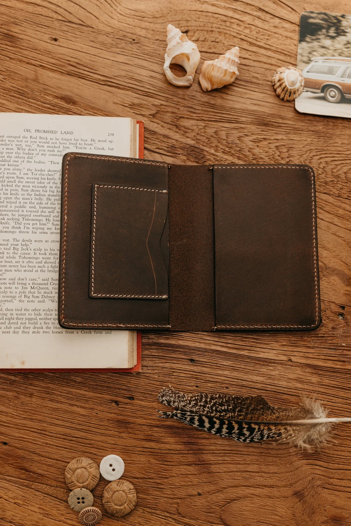 Leather passport holder by Ottway the Label, alternate view