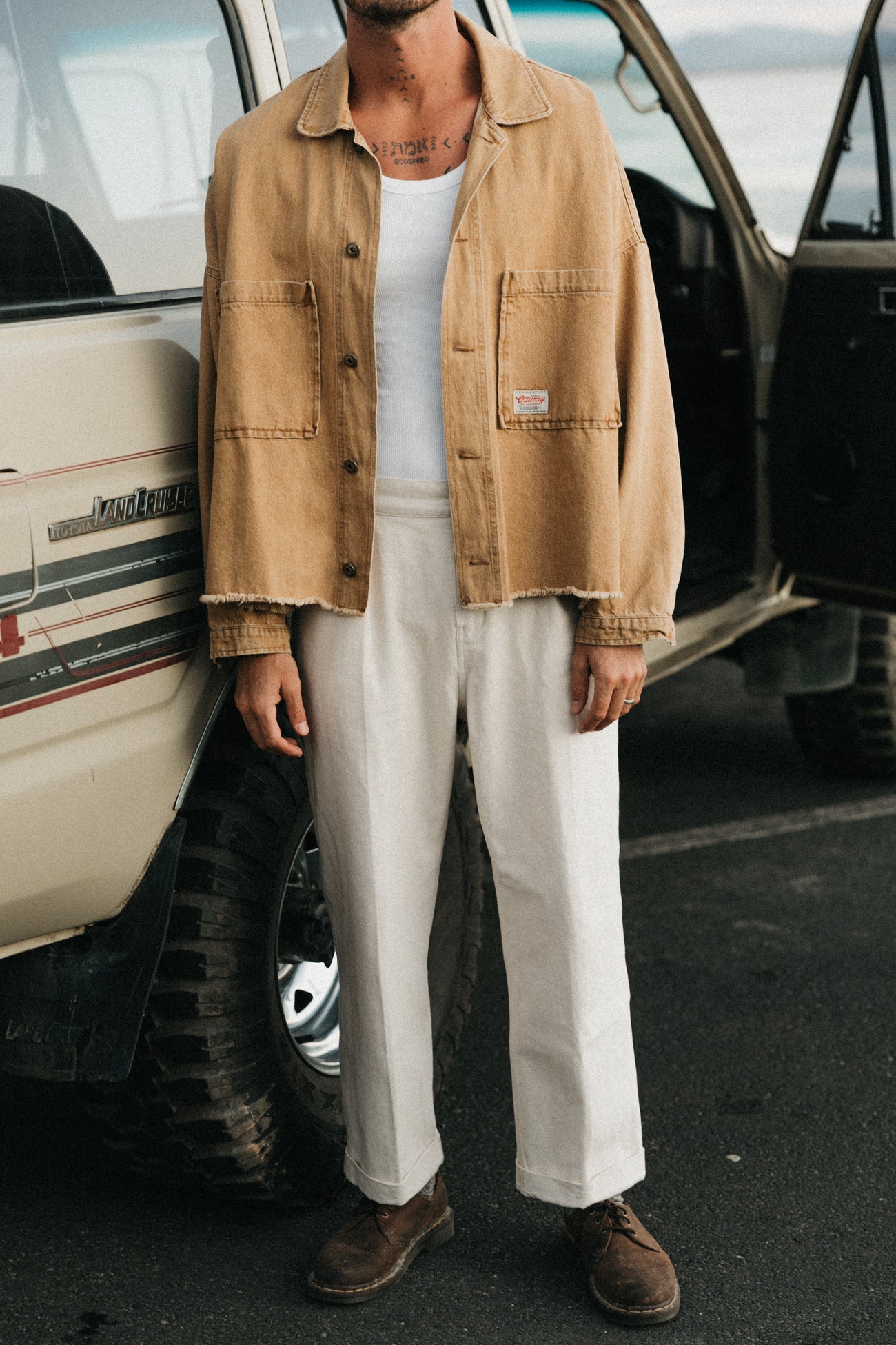 Weston unisex jacket in Mustard by Ottway the Label, alternate view