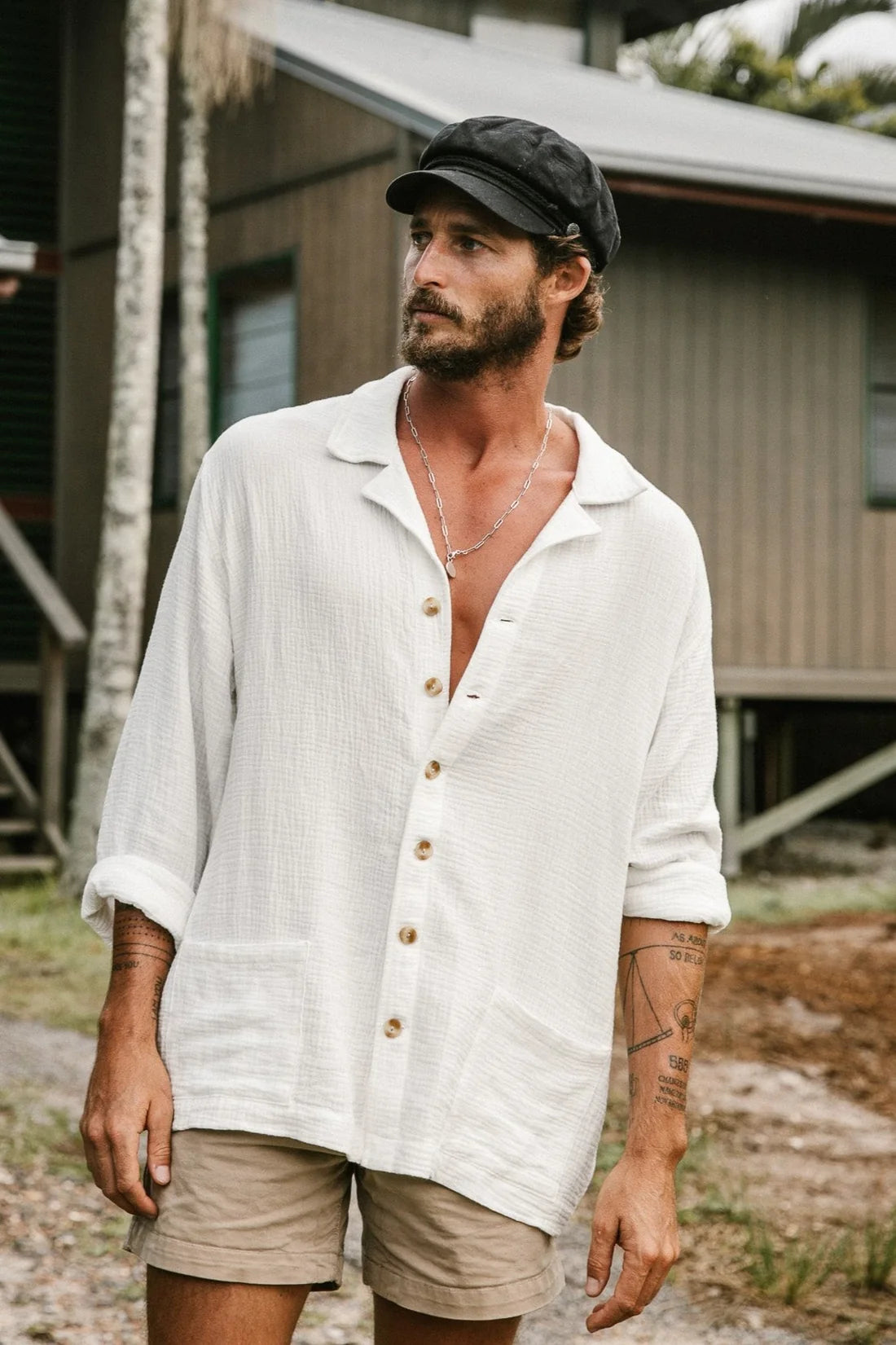 Palmer white long sleeve shirt by Ottway the Label